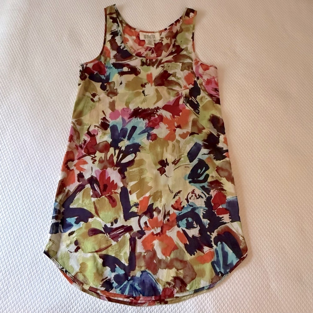 BB Dakota Multicolor Sun Dress Semi Sheer Light Weight‎ Size Small